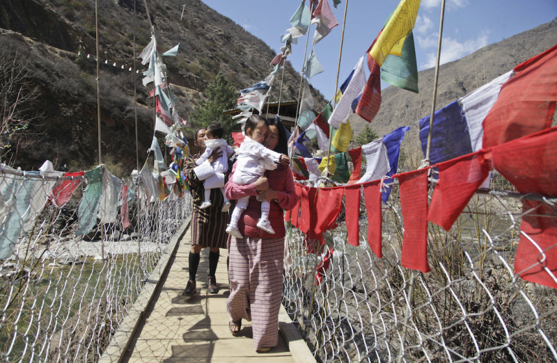 喜馬拉雅山間小國不丹在今日宣布實施全國大範圍的封鎖政策。   達志影像/美聯社