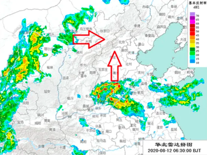 北京晚間將出現大雷雨。   圖：翻攝自中媒