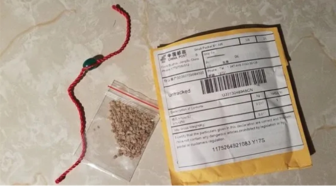 不少的神祕包裹，都是透過中國郵政寄送。   圖 : 翻攝自德拉瓦州農業局