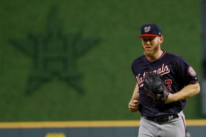國民王牌投手Stephen Strasburg。（圖／美聯社／達志影像）小中大   