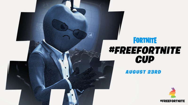 《要塞英雄》官方將在遊戲內舉辦「#FreeFortnite盃」賽事，號召玩家聯手對抗「壞蘋果」。   圖：翻攝自官網