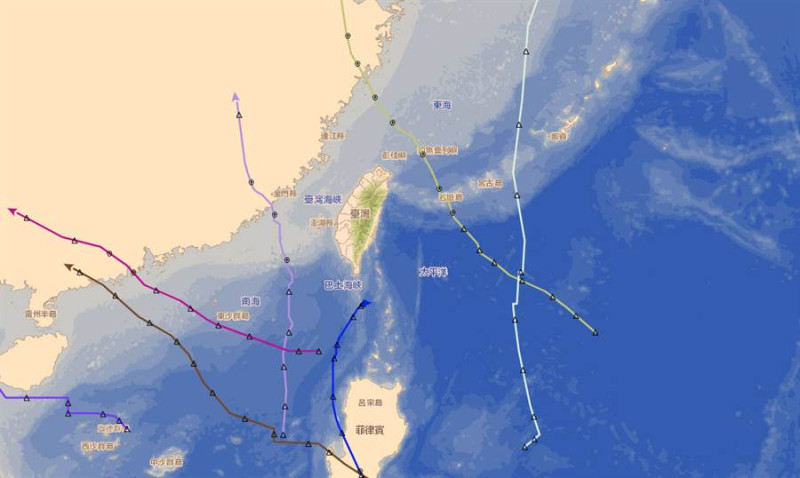 今年7個颱風全都繞過台灣被稱為超完美迴避。   圖：中央氣象局/提供