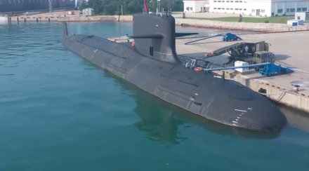 中國解放軍新型093核潛艇。   圖：翻攝自兵器科技頻道微博
