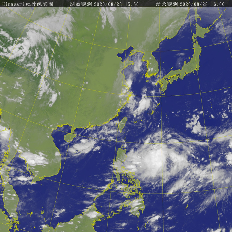 位於菲律賓東方海面上的一團明顯雲塊，就是今日下午2點生成的第9號颱風梅莎。   