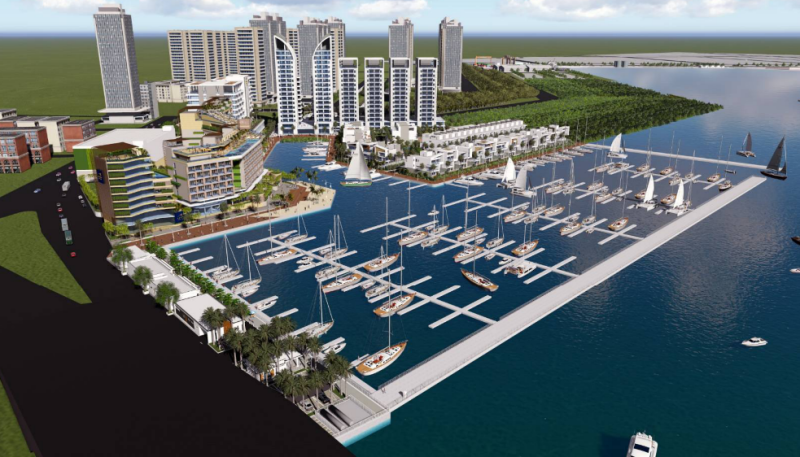 亞果打造「亞果安平遊艇城」國際級遊艇碼頭，圖為示意圖。   圖：亞果遊艇集團提供