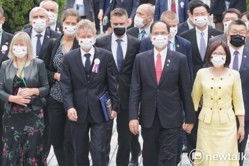 捷克參議院議長韋德齊率領89人代表團訪問台灣，激怒中國政府。   圖：張良一／攝