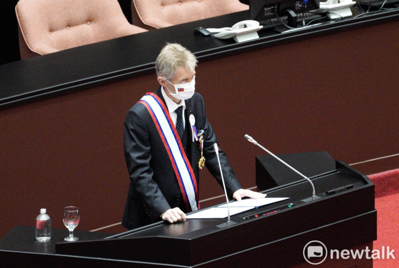 捷克參議長韋德齊1日到立法院參訪並發表專題演說。   圖：張良一／攝