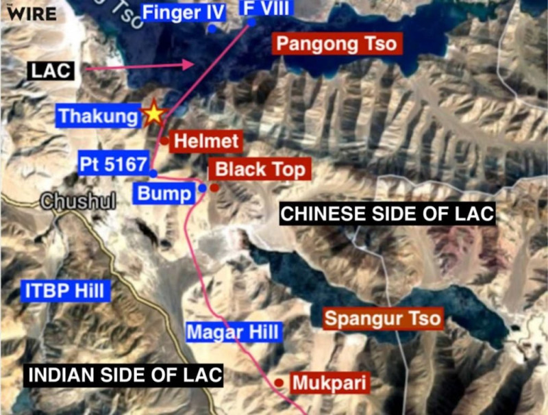 中印邊境再爆發衝突，印藏聯軍攻入中國境內還插雪山獅子旗   圖:擷取自推特