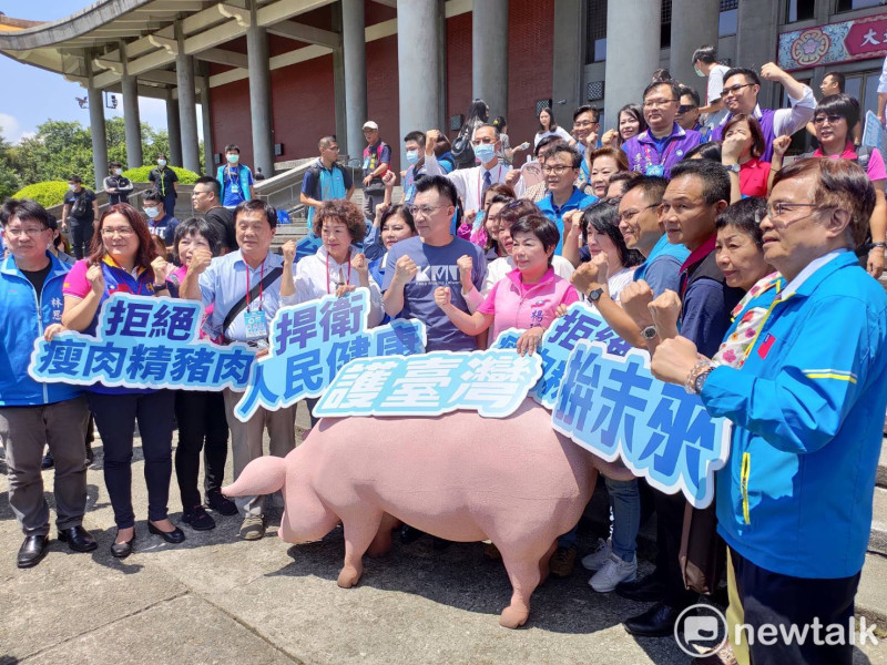 國民黨啟動反美豬的食安公投連署。   圖：黃建豪/攝