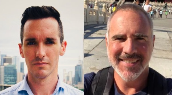 澳洲廣播公司(ABC)記者畢特爾斯（Bill Birtles）(左)及《澳大利亞金融評論》記者史密斯（Michael Smith）(右)日前遭中國國安人員約談。   圖：新頭殼合成