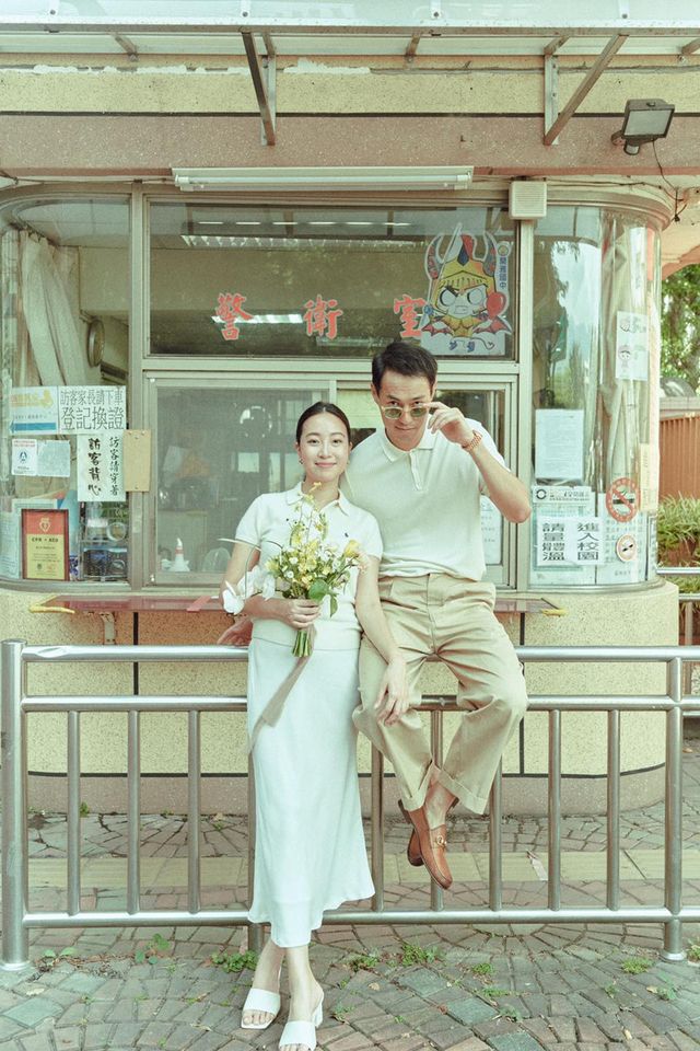 楊祐寧(右)與老婆Melinda疑似今天登記完婚。   圖：翻攝臉書粉絲專頁
