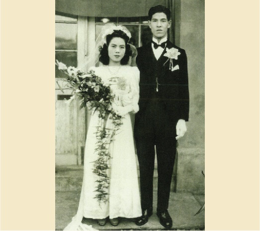 李登輝與曾文惠結婚   照片：總統府／提供