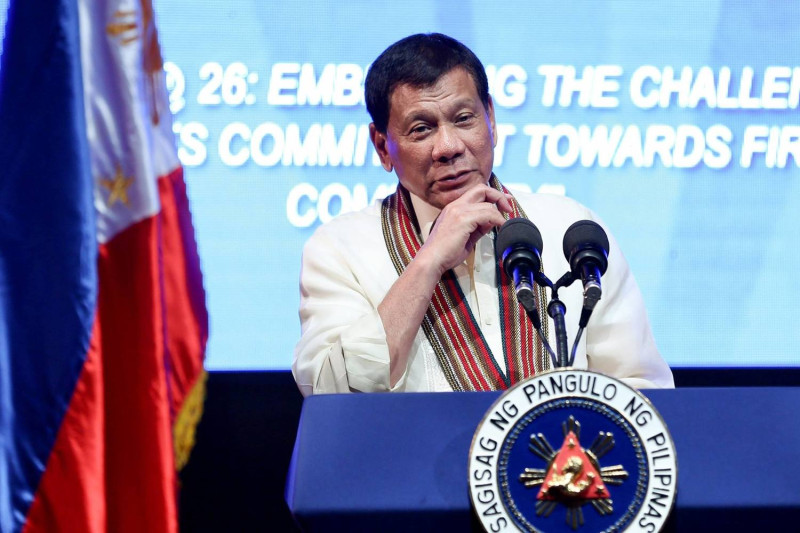 菲律賓總統杜特蒂的護衛隊已接種中國國藥集團的疫苗。   圖：取自Rody Duterte臉書（資料照）