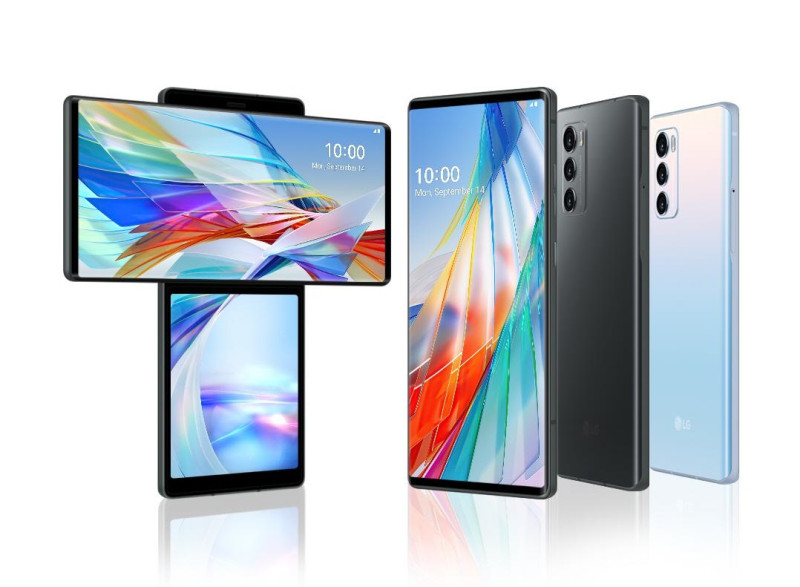 LG 發表首款「旋轉雙螢幕」手機，可讓用戶同時操作不同的應用程式。   圖：取自LG官網