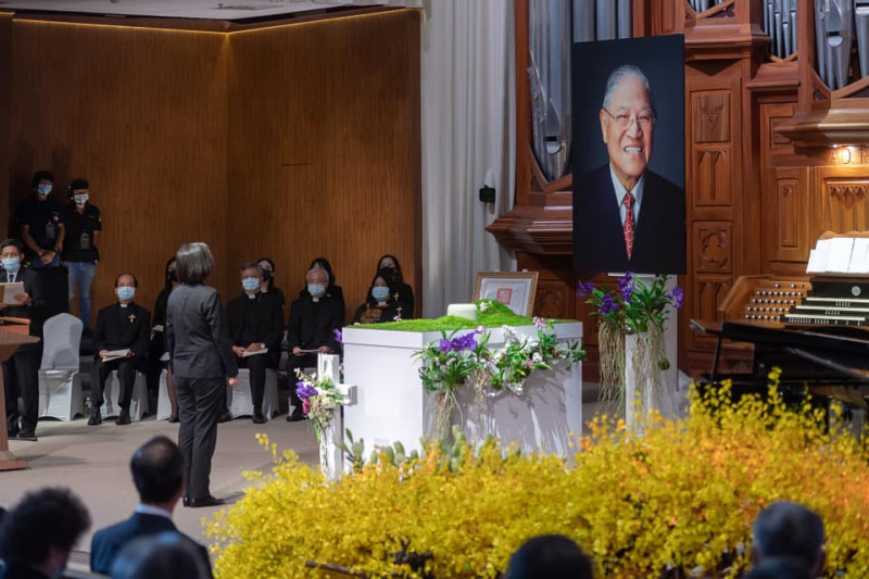 前總統李登輝追思禮拜於9月19日於真理大學大教堂   圖：台北市攝影記者聯誼會提供