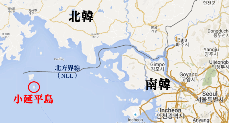 一名南韓公務員於小延平島附近跳海游向北韓，卻遭到北韓警戒兵槍殺。   圖：新頭殼製作
