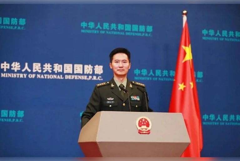 中國國防部發言人譚克非   圖:擷取自人民網