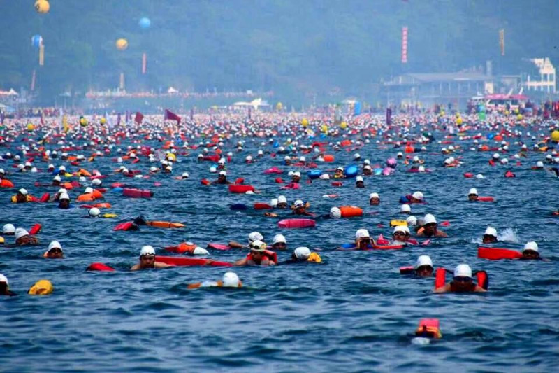 9月27日將有二萬多人泳渡日月潭   圖：取自埔里四季早泳會