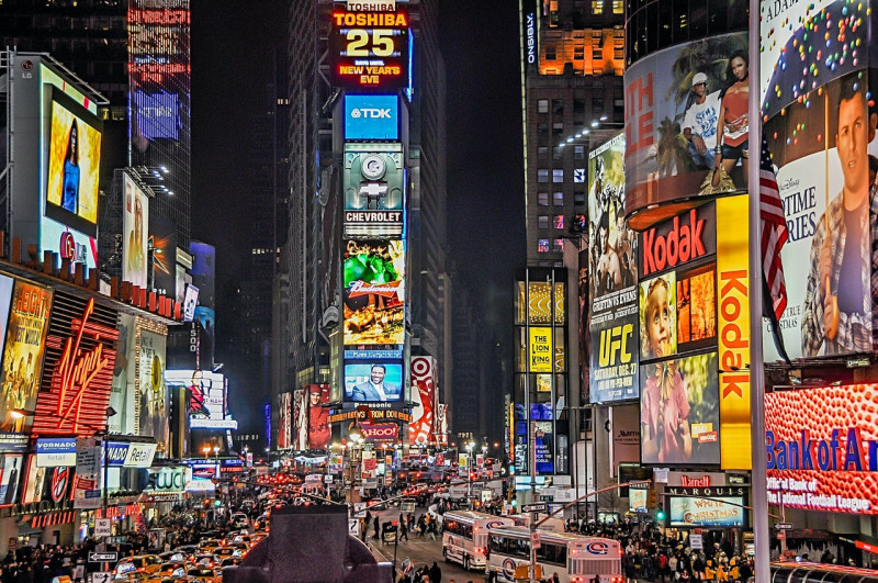 時報廣場（Times Square）將因應疫情，改變跨年方式。   圖:擷取自Pixabay
