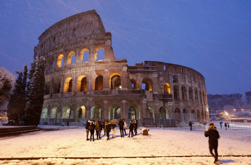 義大利古蹟羅馬競技場每年吸引世界各地的遊客前來。   圖：達志影像/路透社