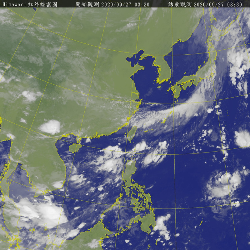 受到東北風及華南雲雨區東移影響，到週二北部及東北部都是濕涼天氣。   圖：中央氣象局/提供