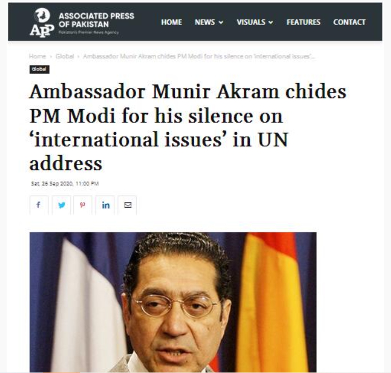 印度總理莫迪稱印度保持和平與安全主義，遭《巴基斯坦聯合通訊社》反駁。   圖 : 翻攝自環球網