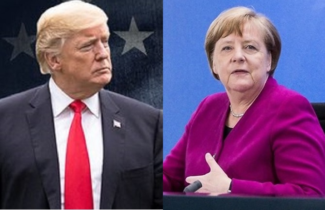 德國總理梅克爾（右）與美國總統川普在多項議題上屢有摩擦。   圖：翻攝德國聯邦政府、川普臉書 (新頭殼合成)