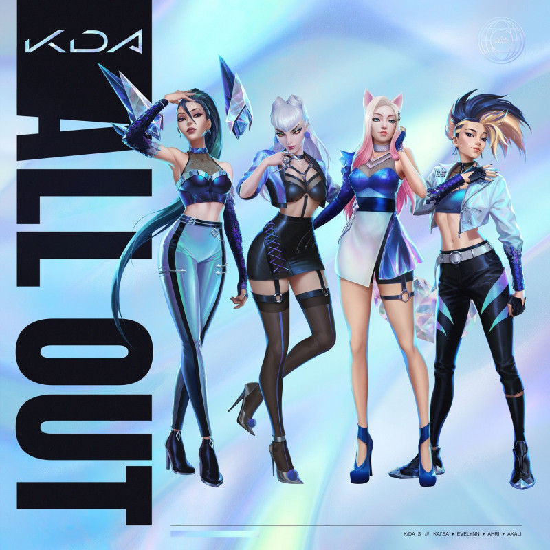 K/DA首張單曲《ALL OUT》將在11月6日推出。   圖：翻攝自推特
