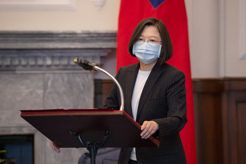 蔡英文總統今（8）日接見「北美洲台灣商會聯合總會回國訪問團」。   圖：總統府提供