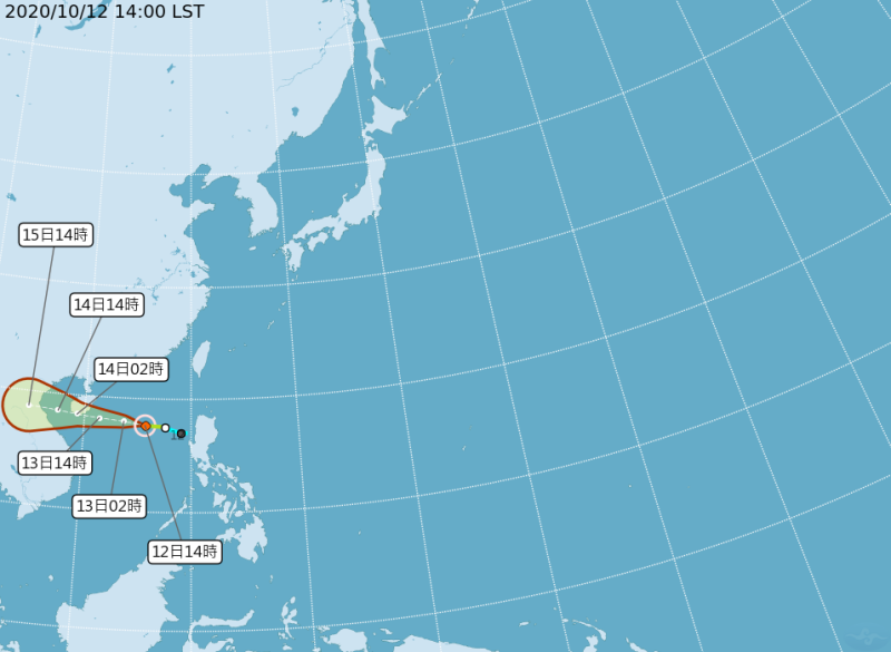 今年第16號颱風南卡生成。   圖：中央氣象局／提供
