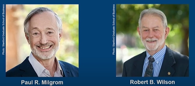 美國學者Paul R. Milgrom和Robert B. Wilson的   圖截自諾貝爾獎Youtube影片。