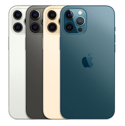 iPhone 12 Pro系列含太平洋藍、石墨、銀、金等4種顏色。   圖：翻攝自Apple