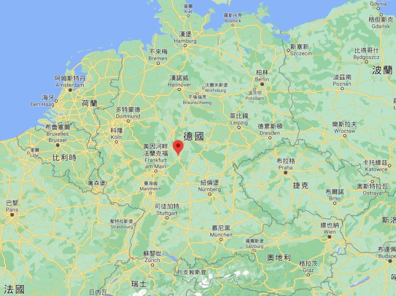富爾達位於德國中部，在冷戰時期為東西德邊界，具有重要戰略意義。   圖：取自Google Maps
