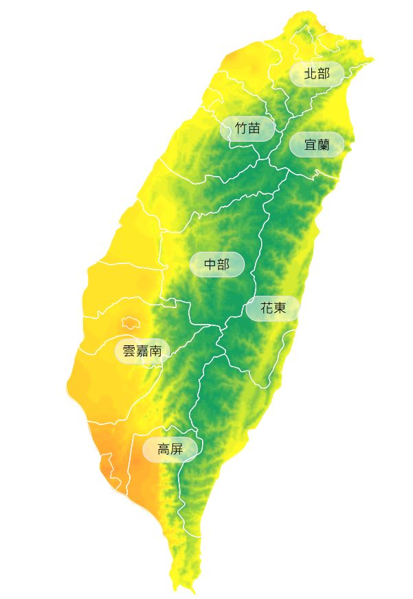 24至26日，因境外污染物影響台灣，高屏地區都將維持橘色提醒等級。   圖：翻攝自空氣品質監測網