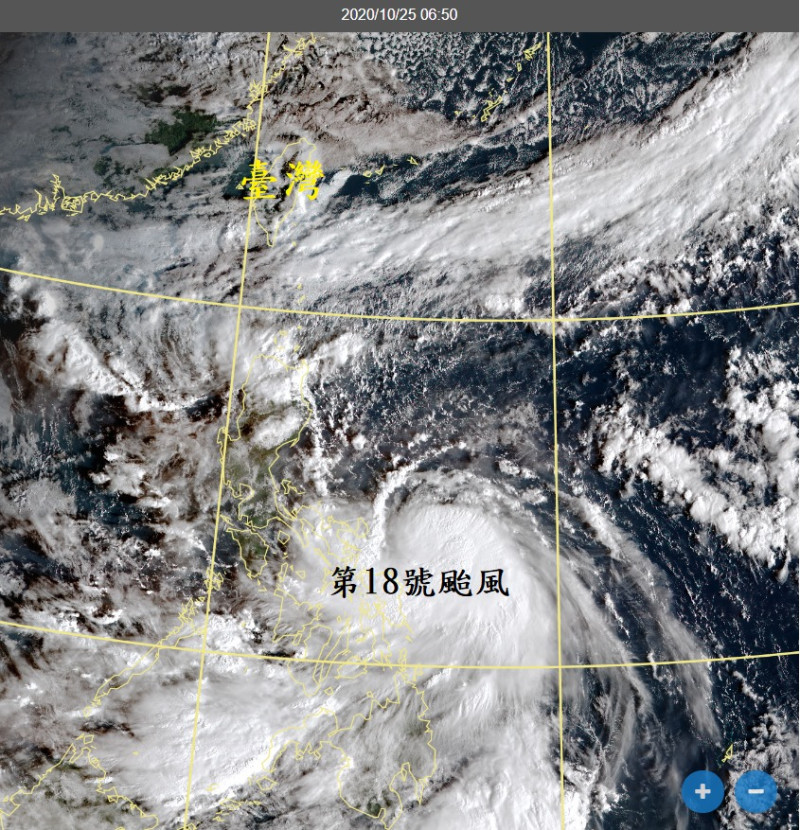 第18號颱風莫拉菲今天凌晨生成，持續向西前進。   圖：取自鄭明典臉書