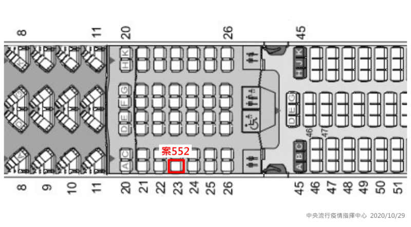 案552班機座位圖   案552班機座位圖
