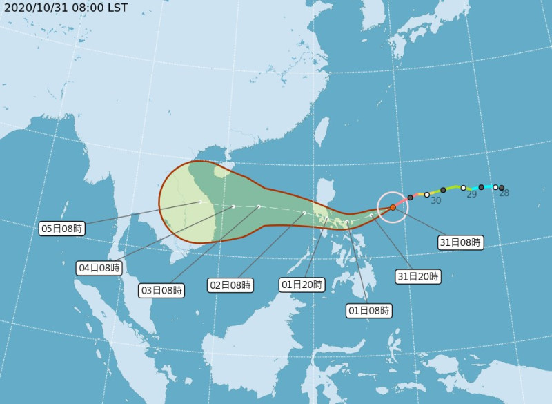 氣象專家指出，第19號颱風「天鵝」不但是今年最強颱風，亦創下颱風史上最快生成紀錄。   圖：翻攝自氣象局網站