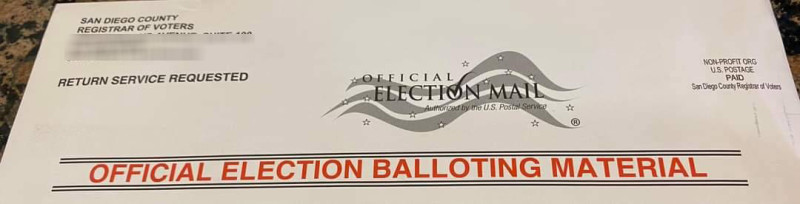 美國總統大選郵寄選票。   圖 : 讀者 / 提供