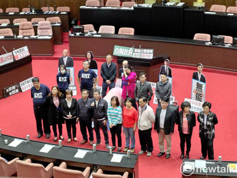 國民黨團再度杯葛立法院會。   圖：黃建豪/攝