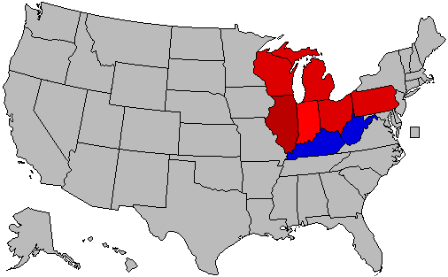 美國的「銹帶」區域。   圖 : 翻攝自talkelections.org