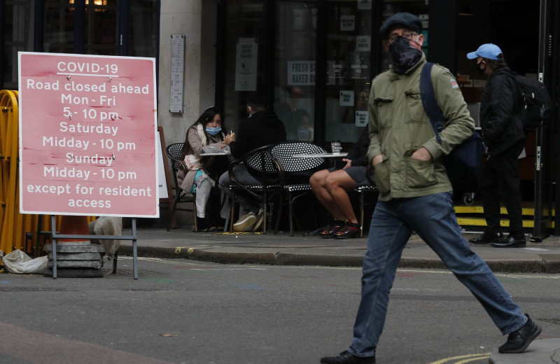 武漢肺炎變種病毒肆虐英國，醫療資療逐漸緊繃。圖為英國倫敦街景。   圖：達志影像/美聯社
