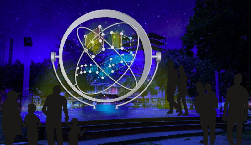 主題燈飾模擬圖：北極之星。   圖：取自2020屏東聖誕節網站