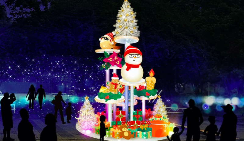 主題燈飾模擬圖：聖誕新村。   圖：取自2020屏東聖誕節網站