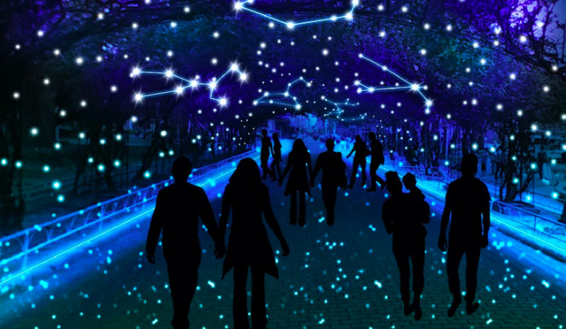主題燈飾模擬圖：極地星空。   圖：取自2020屏東聖誕節網站