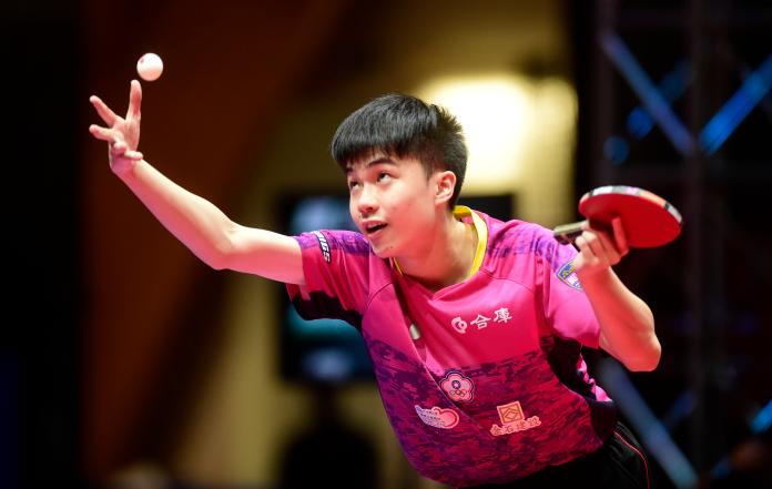 2020男子世界盃，林昀儒挺進8強，將對決現任球王中國樊振東。   圖／美聯社／達志影像