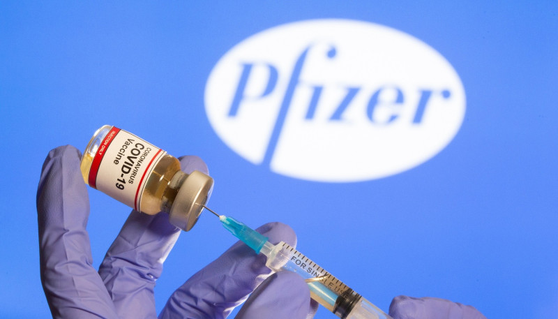 美國輝瑞藥廠（Pfizer）冠狀病毒疫苗。   圖：達志影像/路透社