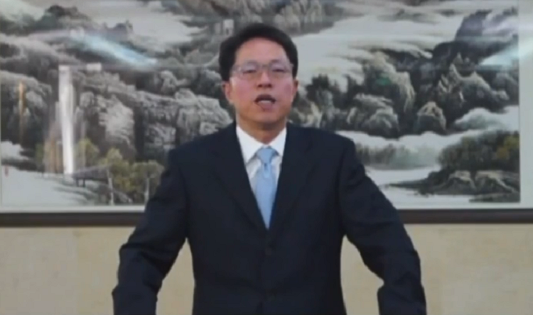 中國國務院港澳事務辦公室主任張曉明。   圖 : 翻攝Youtube