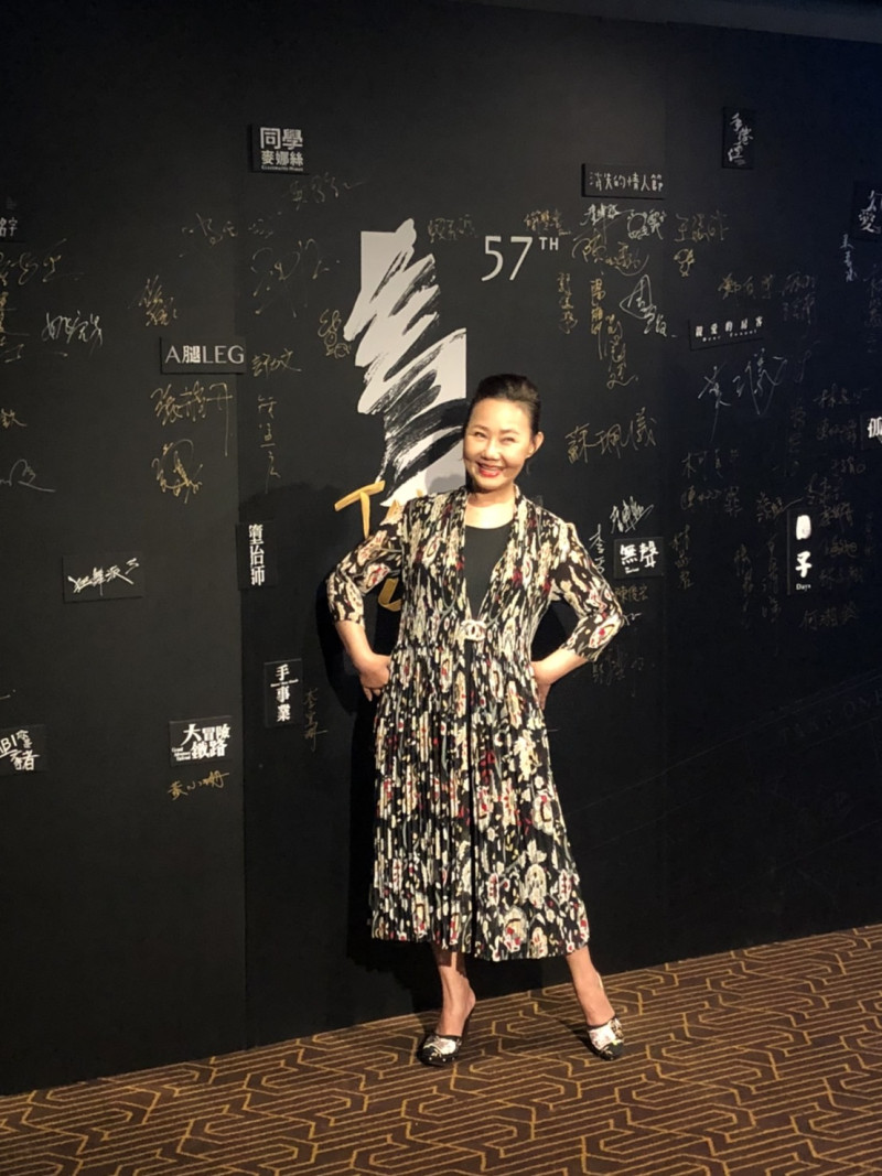 呂雪鳳在電影中飾演楊采妮的婆婆，因疫情關係，她向無法來台的楊采妮喊話。   圖：楊瑾錚/攝