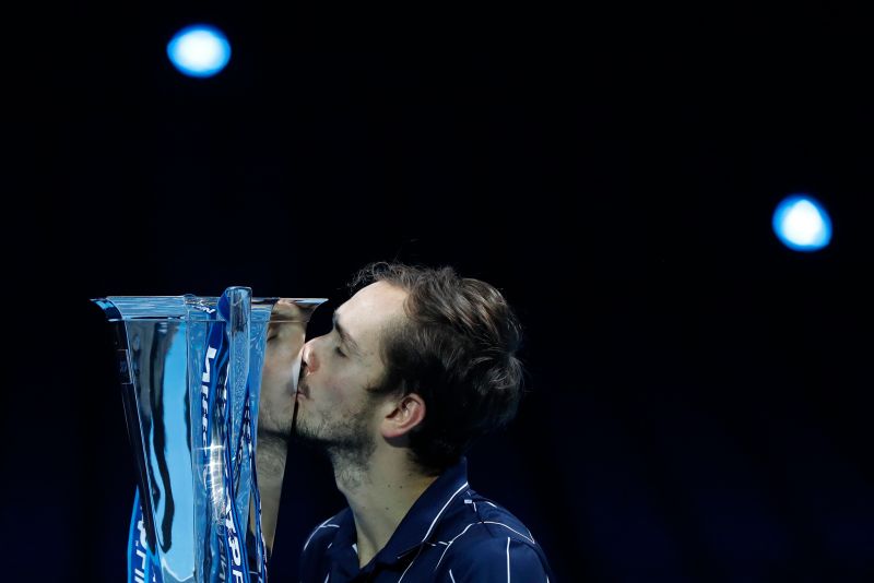 Daniil Medvedev在ATP年終總決賽奪冠。   圖／美聯社／達志影像