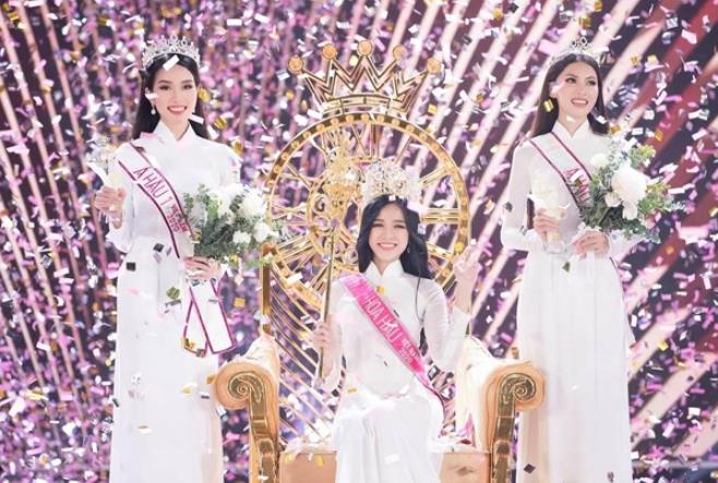 杜氏河（中）奪得2020越南小姐選美大賽冠軍   圖 : 翻攝自海外網